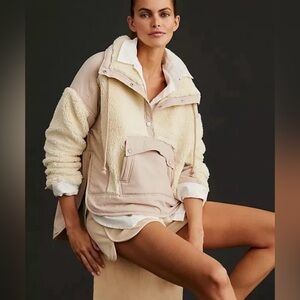 Anthropologie daily practice Sherpa pullover Size M